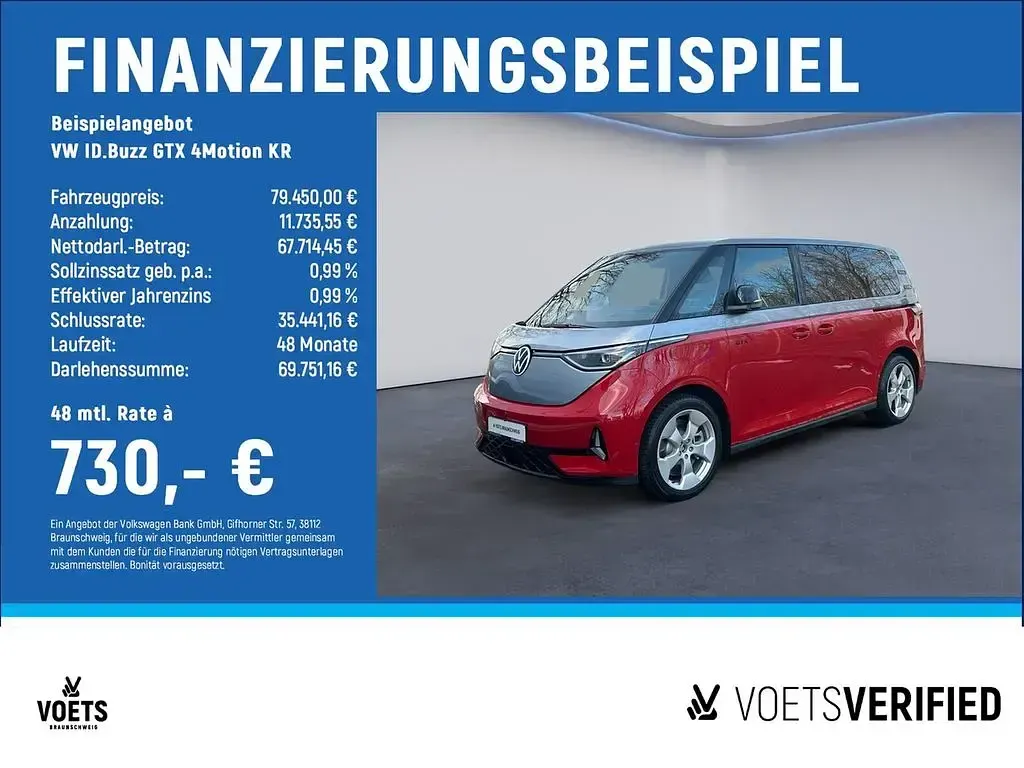 Używany VW ID. Buzz GTX 250 kW (340 KM) 2026 Czerwony Minivan