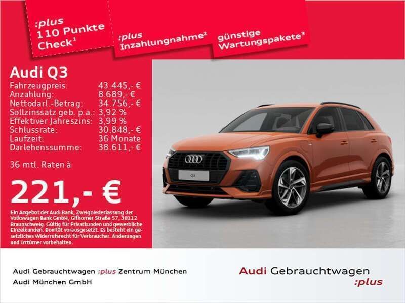 Pulsorange Gebraucht 2024 Audi Q3 S-Line SUV | 45.921 € (Teuer) - Bild 1/2