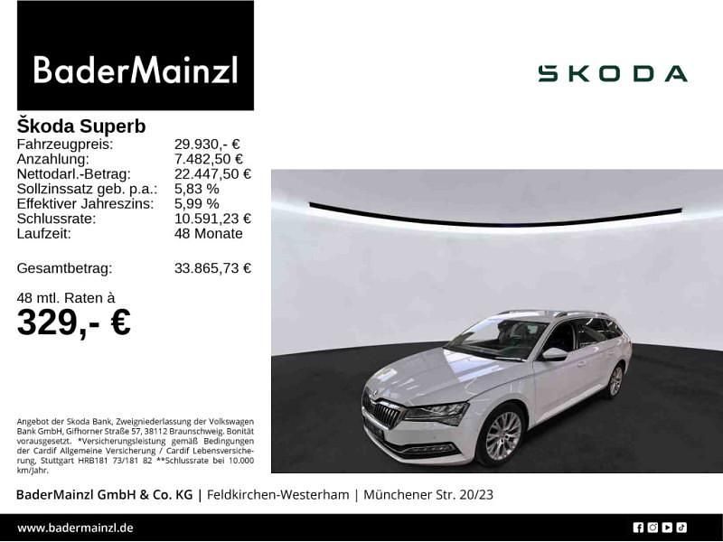 Weiß Gebraucht 2022 Skoda Superb Style Kombi | 29.930 € (Etwas zu teuer) - Bild 1/3