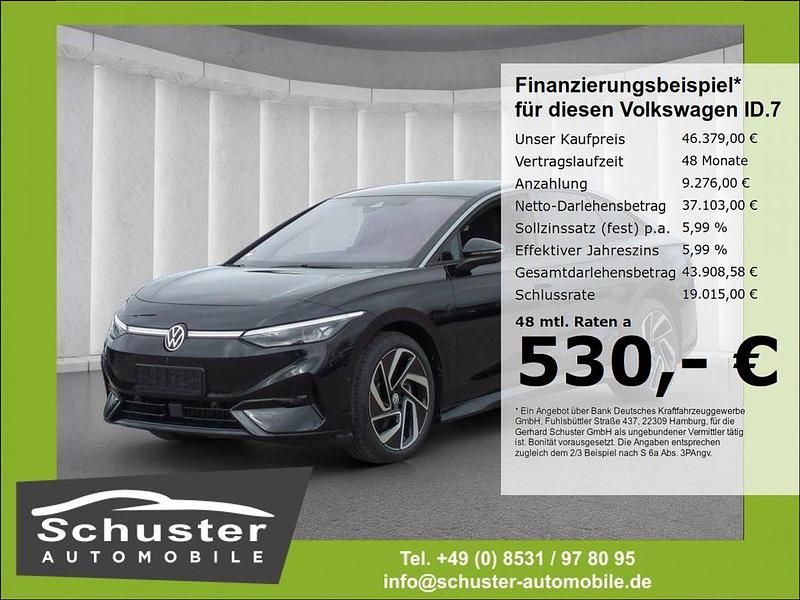 Schwarz Gebraucht 2024 VW ID.7 Pro Kleinwagen | 46.379 € (Fairer Preis) - Bild 1/4