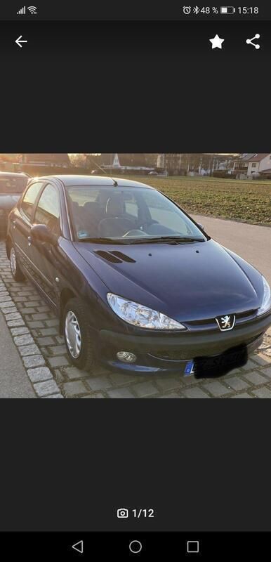 Blau Gebraucht 2004 Peugeot 206 Kleinwagen | 1.200 € (Guter Preis) - Bild 1/4