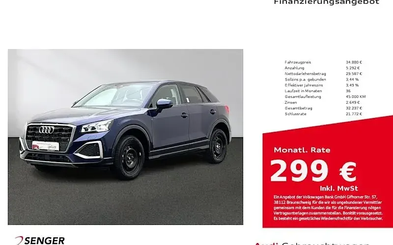 Second-hand Audi Q2 Advanced 150 CP (110 kW) 2025 Albastru SUV