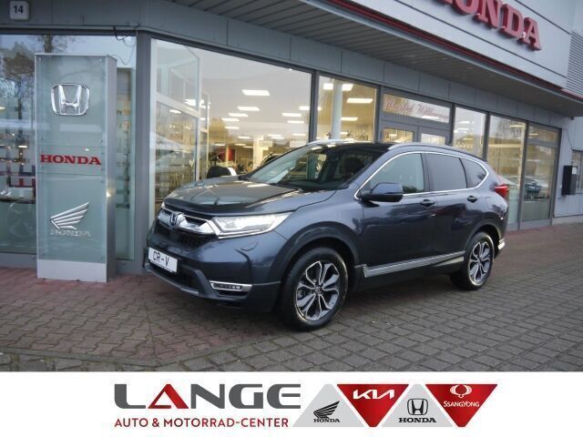Cosmic blue m. Gebraucht 2021 Honda CR-V Hybrid SUV | 29.975 € (Fairer Preis) - Bild 1/4