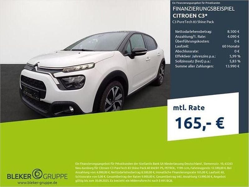 Polar weiß Gebraucht 2022 Citroën C3 PureTech Kleinwagen | 12.590 € (Fairer Preis) - Bild 1/3