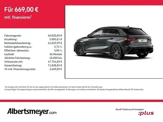 Gebraucht Audi RS3 Ambiente 400 PS (294 kW) 2026 Grau Limousine