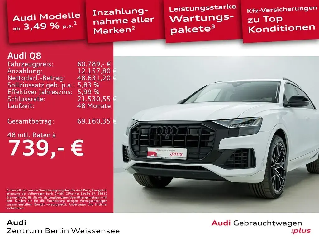 Gebraucht Audi Q8 Performance 381 PS (280 kW) 2022 Weiss SUV