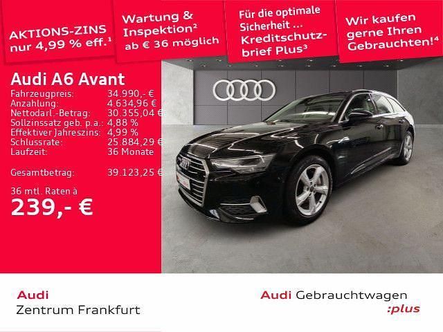 Mythosschwarz metallic/mythoss Gebraucht 2023 Audi A6 Sport Kombi | 34.990 € (Superpreis) - Bild 1/3