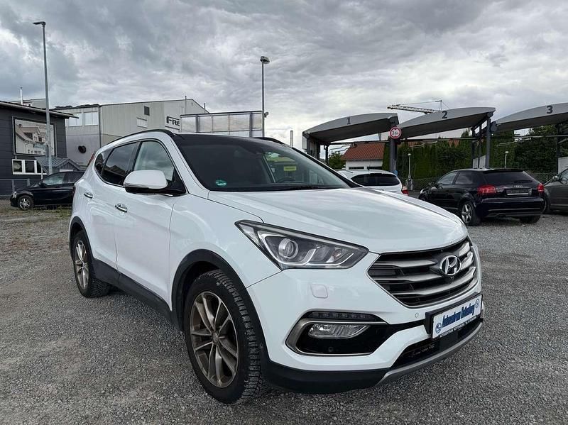 Creamy white / sol Gebraucht 2015 Hyundai Santa Fe Premium SUV | 8.900 € (Superpreis) - Bild 1/4