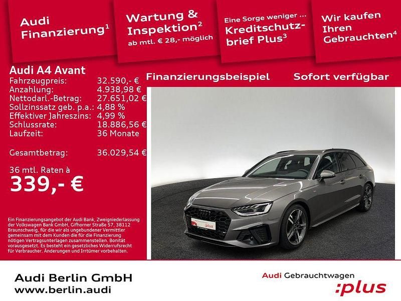 Terragrau metallic Gebraucht 2022 Audi A4 S-Line Kombi | 32.590 € (Fairer Preis) - Bild 1/3