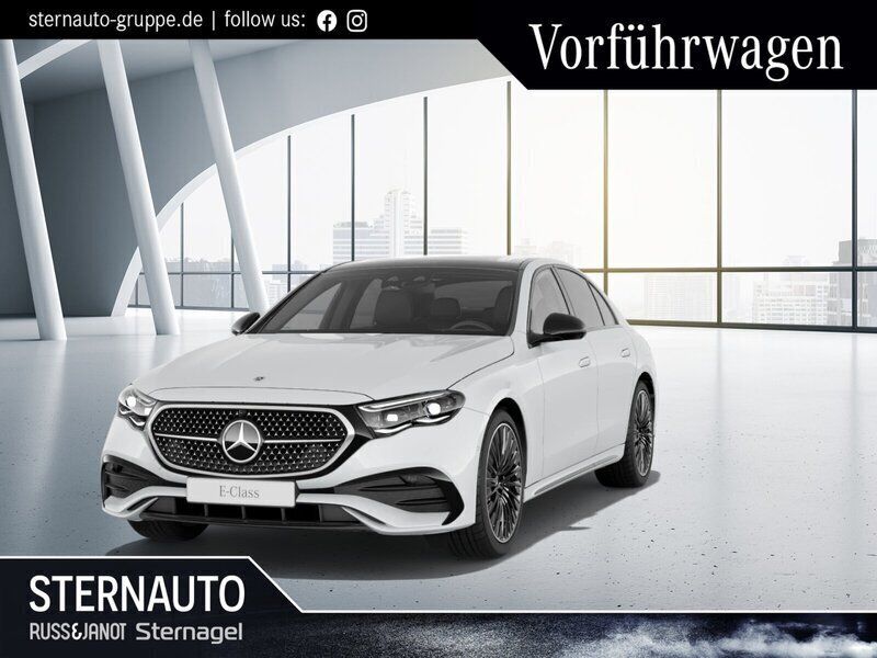 Manufaktur opalithweiß bright Gebraucht 2024 Mercedes E300 AMG Line Premium Limousine | 89.900 € - Bild 1/4