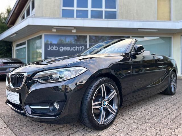 Schwarz Gebraucht 2015 BMW 218 Sport Line Cabrio | 16.990 € (Fairer Preis) - Bild 1/4