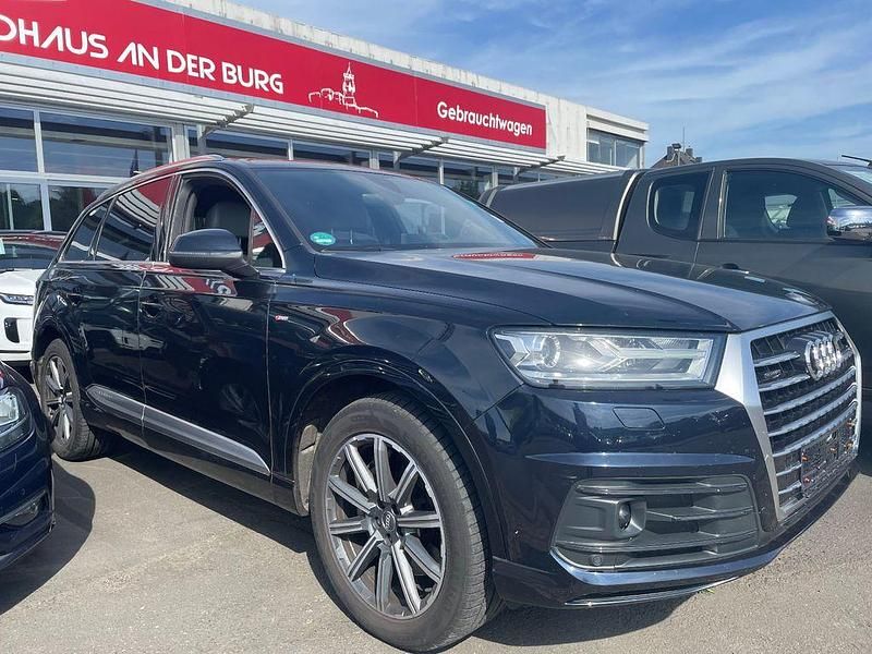 Tintenblau/moonlight blue Gebraucht 2017 Audi Q7 S-Line SUV | 41.900 € (Fairer Preis) - Bild 1/4