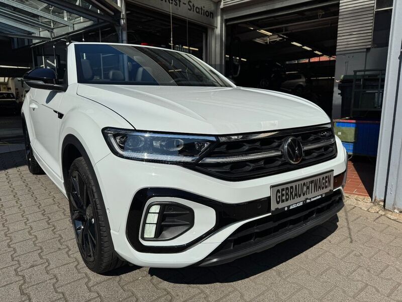 Pure white Gebraucht 2022 VW T-Roc Cabriolet R-line Cabrio | 33.850 € (Etwas zu teuer) - Bild 1/3