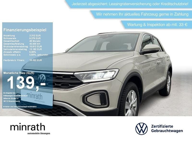 Grau Gebraucht 2022 VW T-Roc Basis SUV | 16.492 € (Superpreis) - Bild 1/4