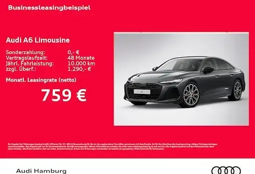 Neu Audi A6 Ambiente 367 PS (269 kW) 2026 Grau Limousine