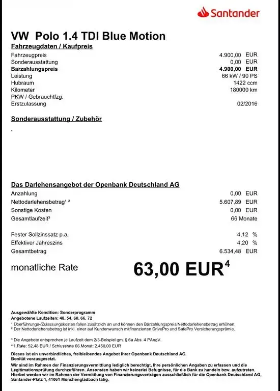Gebraucht VW Polo Trendline 75 PS (55 kW) 2016 Silber Limousine