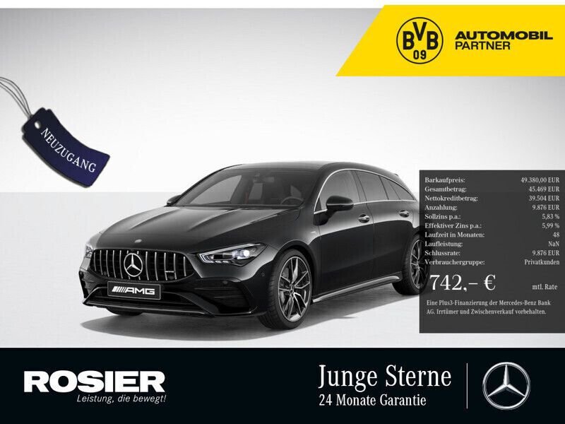 Schwarz / kosmosschwarz Gebraucht 2024 Mercedes CLA35 AMG Advanced Plus Kombi | 46.890 € (Guter Preis) - Bild 1/4