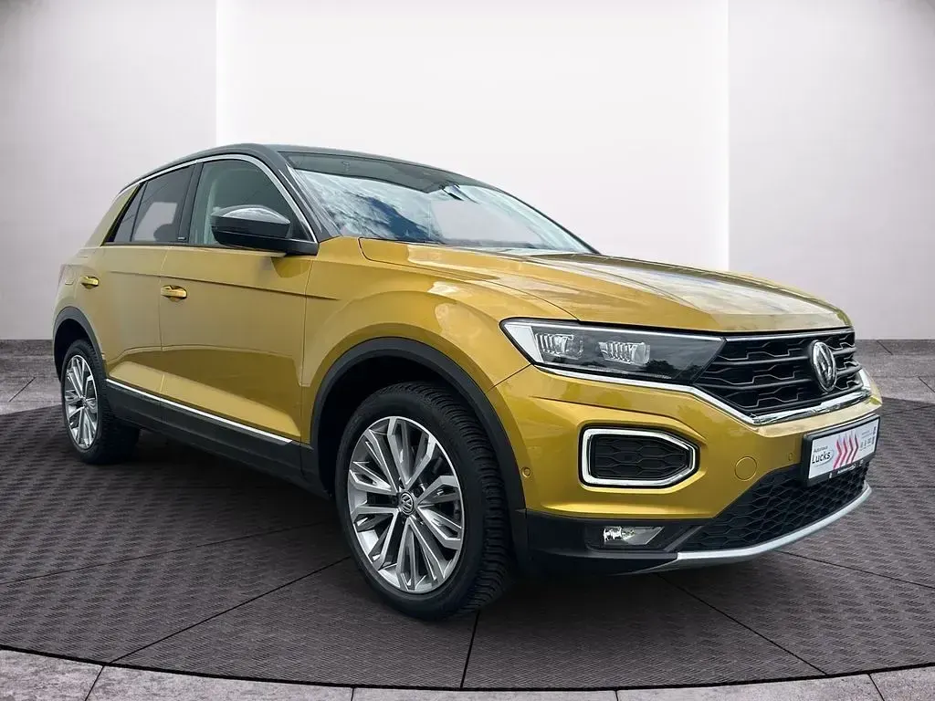 Gebraucht VW T-Roc IQ Drive 150 PS (110 kW) 2019 Kurkumagelb metallic pure gre SUV