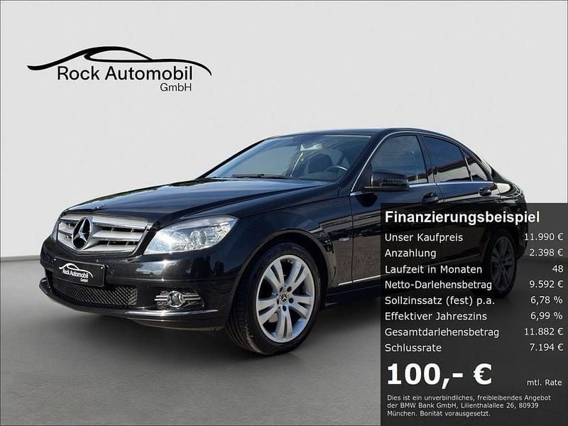 Schwarz Gebraucht 2010 Mercedes C200 Avantgarde Limousine | 11.990 € (Teuer) - Bild 1/4