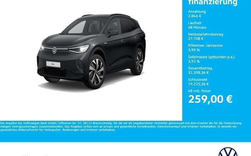 Grau Gebraucht 2022 VW ID.4 Pro Performance SUV | 30.554 € (Guter Preis) - Bild 1/4
