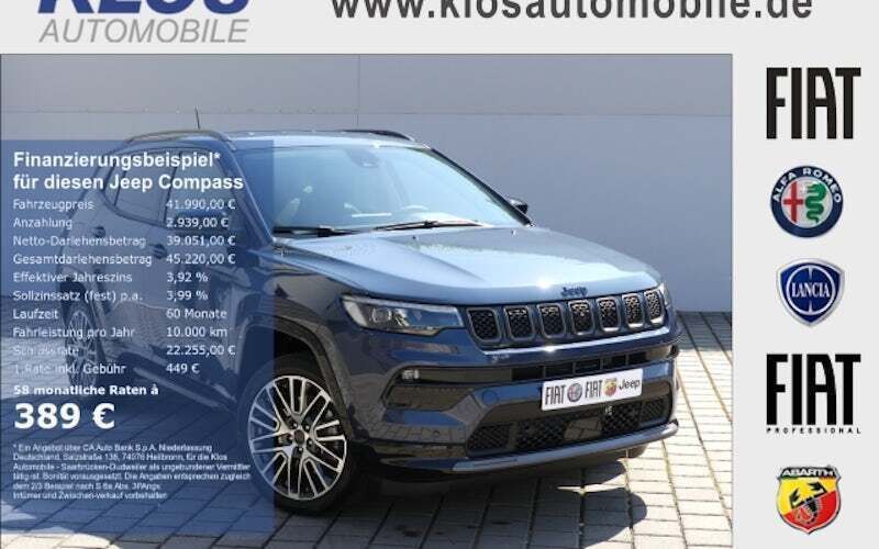 Blau Neu 2025 Jeep Compass Summit SUV | 41.990 € (Fairer Preis) - Bild 1/4