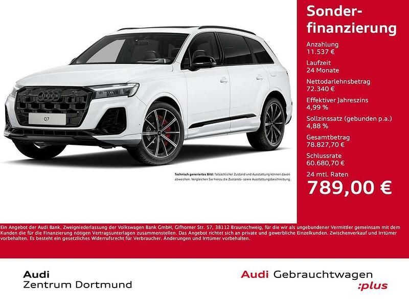 Gletscherweiß metallic Gebraucht 2024 Audi Q7 S-Line SUV | 83.877 € (Etwas zu teuer) - Bild 1/3
