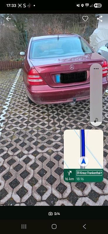 Gebraucht Mercedes C200 170 PS (125 kW) 2000 Rot Limousine