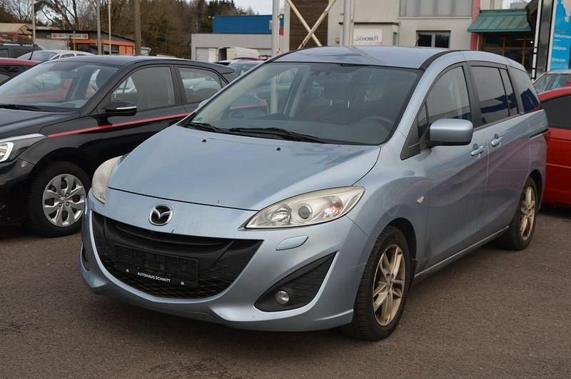 Gebraucht Mazda 5 Prime-Line 116 PS (85 kW) 2012 Blau Van / Kleinbus