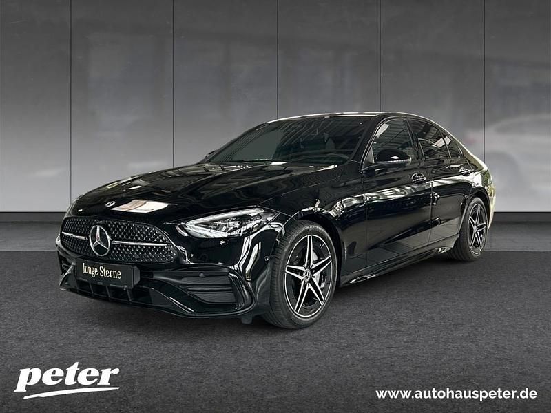 Metalliclack obsidianschwarz Gebraucht 2024 Mercedes C300 AMG Limousine | 45.710 € (Fairer Preis) - Bild 1/4