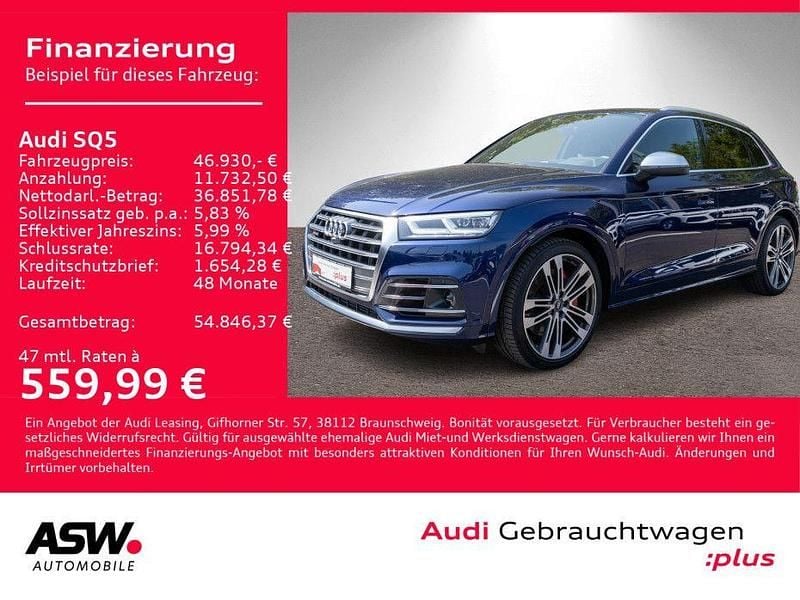 Navarrablau metallic Gebraucht 2020 Audi SQ5 Ambiente SUV | 46.930 € (Fairer Preis) - Bild 1/4