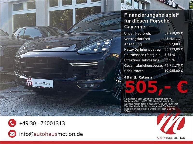 Tiefschwarzmetallic Gebraucht 2017 Porsche Cayenne GTS Chrono SUV | 39.970 € (Fairer Preis) - Bild 1/4