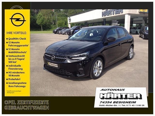 Schwarz (diamantschwarz) Gebraucht 2022 Opel Corsa Elegance Kleinwagen | 15.590 € (Fairer Preis) - Bild 1/4