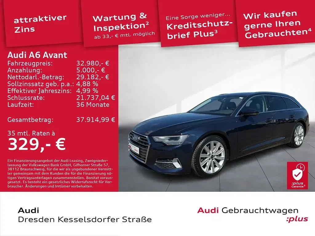 Gebraucht Audi A6 Sport 245 PS (180 kW) 2022 Firmamentblau metallic Kombi