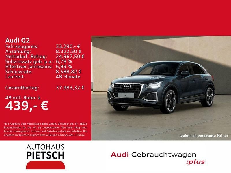 Grau Gebraucht 2025 Audi Q2 Advanced SUV | 33.290 € (Teuer) - Bild 1/4