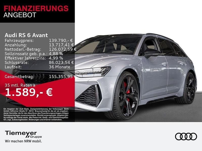 Florettsilber metallic Gebraucht 2024 Audi RS6 Ambiente Kombi | 139.790 € - Bild 1/4