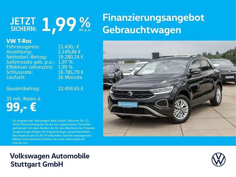 Deep black perleffekt Gebraucht 2024 VW T-Roc Life SUV | 21.430 € (Superpreis) - Bild 1/4