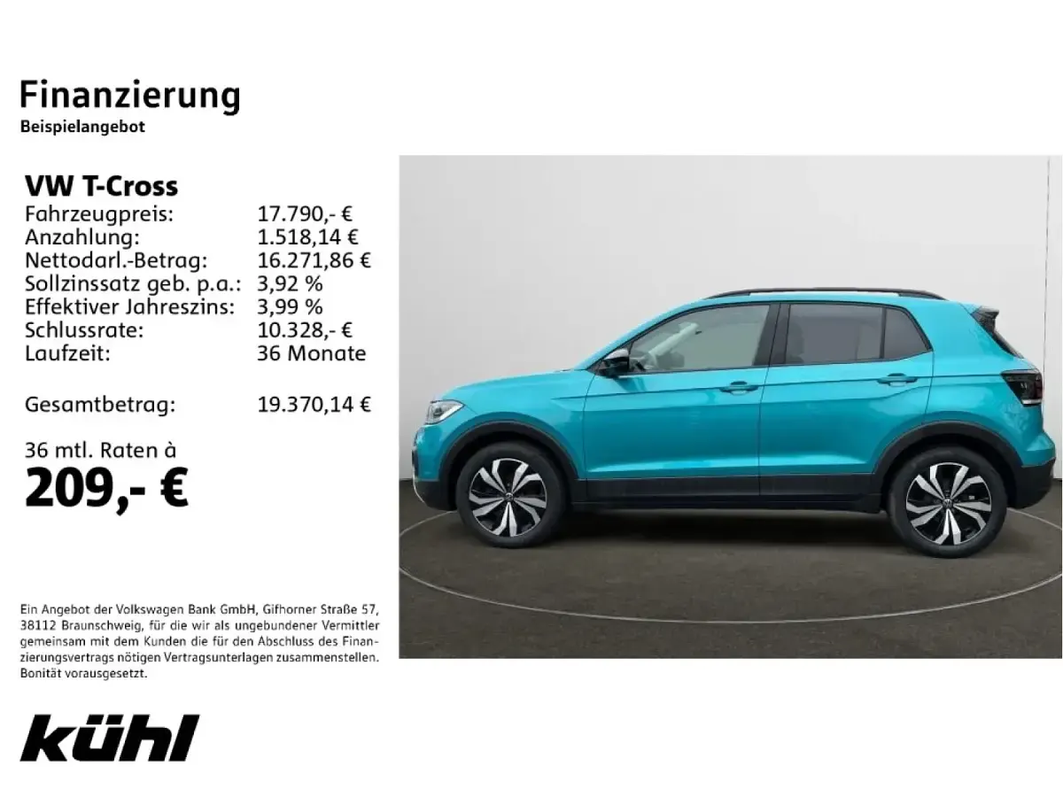 Gebraucht VW T-Cross Beats 95 PS (69 kW) 2022 SUV