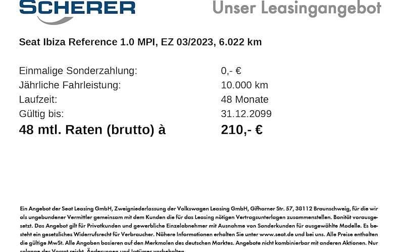 Second-hand Seat Ibiza Reference 80 CP (58 kW) 2023 Alb Hatchback