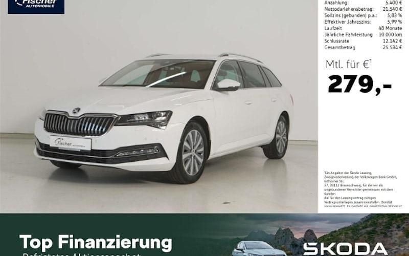 Weiß Gebraucht 2021 Skoda Superb Premium Edition Kombi | 26.940 € (Fairer Preis) - Bild 1/4
