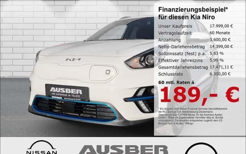 Weiss Gebraucht 2022 Kia e-Niro Vision SUV | 17.999 € (Guter Preis) - Bild 1/4
