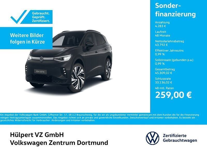 Grenadillschwarz metallic Gebraucht 2024 VW ID.4 GTX SUV | 48.075 € - Bild 1/3