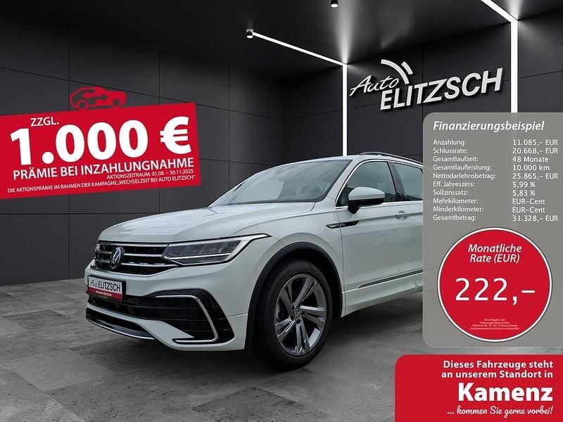 Pure white Gebraucht 2023 VW Tiguan R-line SUV | 36.950 € (Fairer Preis) - Bild 1/3