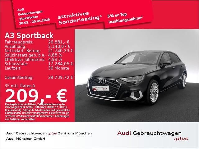 Gebraucht Audi A3 Advanced Plus 110 PS (80 kW) 2023 Brillantschwarz Limousine