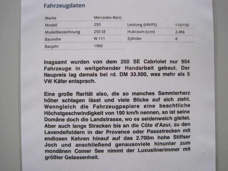 Gebraucht Mercedes W111 SE 150 PS (110 kW) 1966 Astralsilber Cabrio