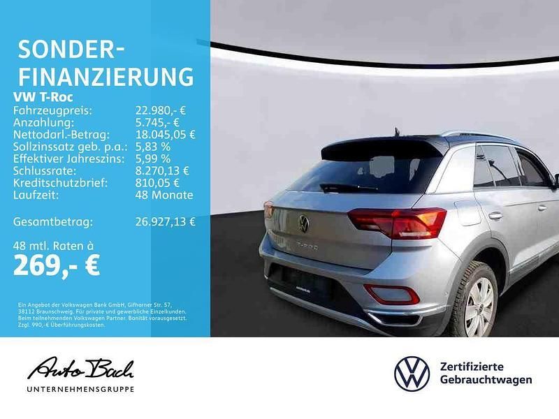 Gebraucht VW T-Roc Style 150 PS (110 kW) 2022 Silber SUV