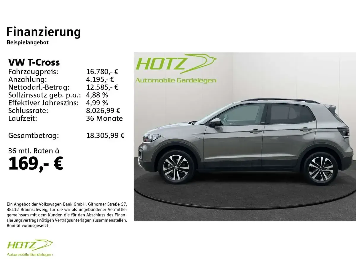 Gebraucht VW T-Cross United 116 PS (85 kW) 2020 Limestone grey metallic SUV