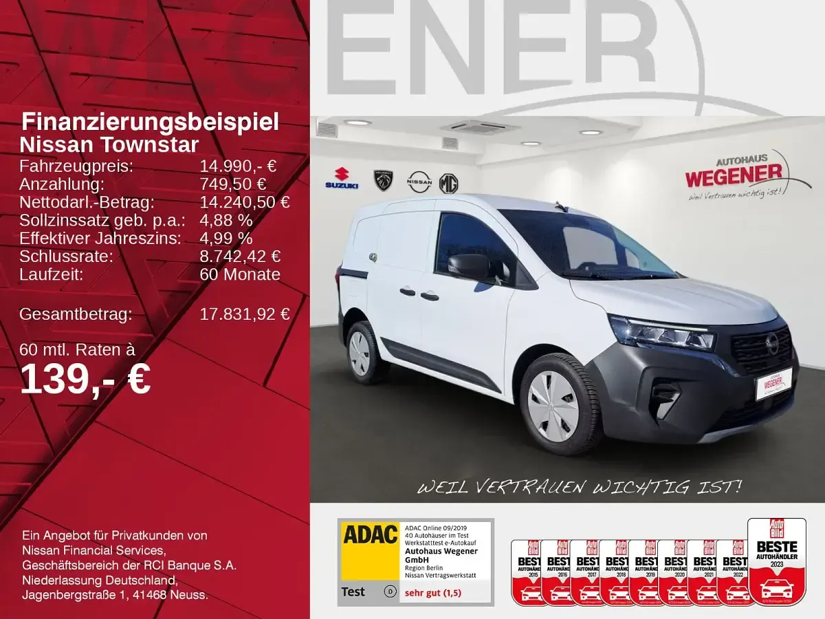 Gebraucht Nissan Townstar 131 PS (96 kW) 2022 Weiß Van