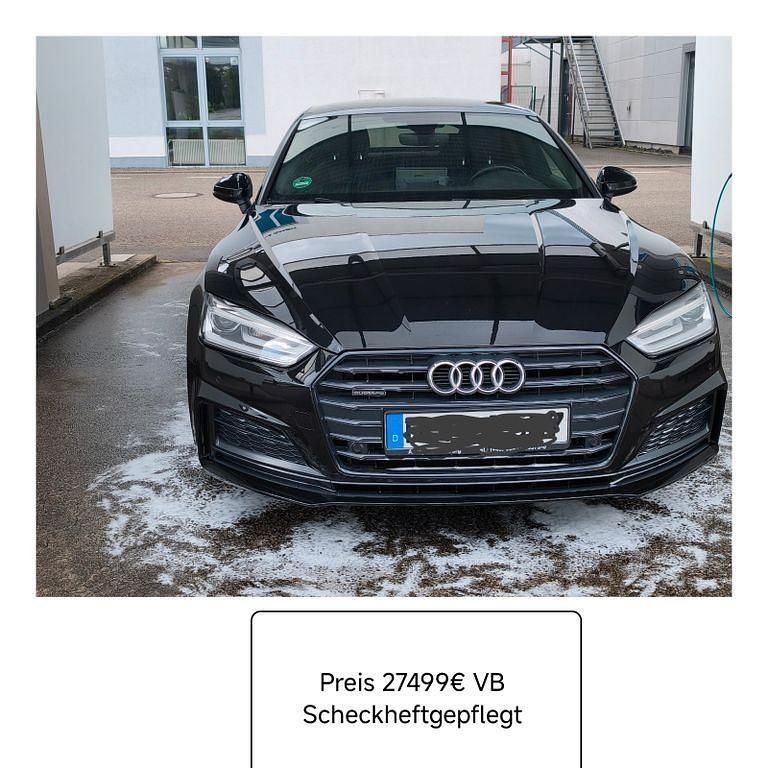 Schwarz Gebraucht 2018 Audi A5 Sportback S-Line Limousine | 22.999 € (Superpreis) - Bild 1/4