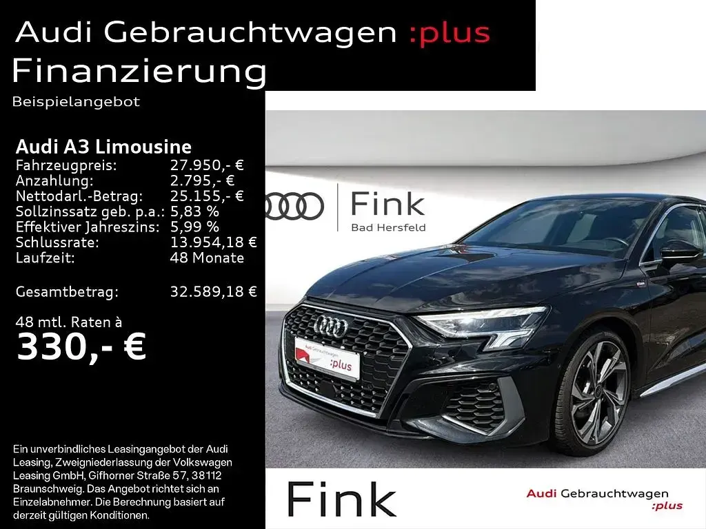 Gebraucht Audi A3 S-Line 150 PS (110 kW) 2023 Limousine
