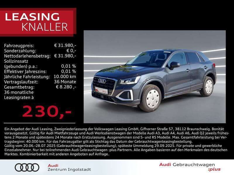 Manhattangrau metallic Gebraucht 2024 Audi Q2 Advanced Plus SUV | 31.980 € (Guter Preis) - Bild 1/3